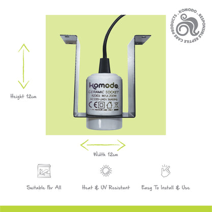 Ceramic ES Lamp Fixture and Mounting Bracket
