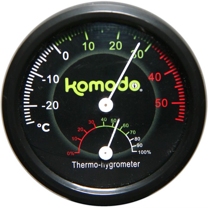 Komodo Combined Analogue Thermometer & Hygrometer, Reptile