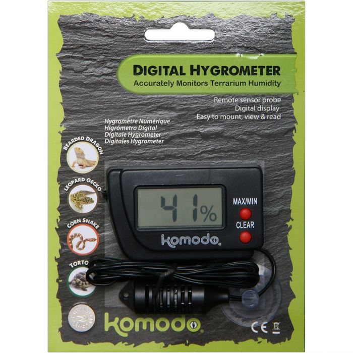 Komodo Pet-Essentials Analog Hygrometer Eco-Friendly Packaging